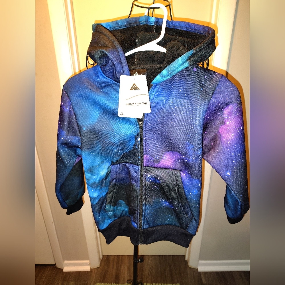 Unisex Fleece Space Hoodie Size Small (NWT)